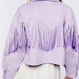 Faux suede fringe jacket! So fun!!
